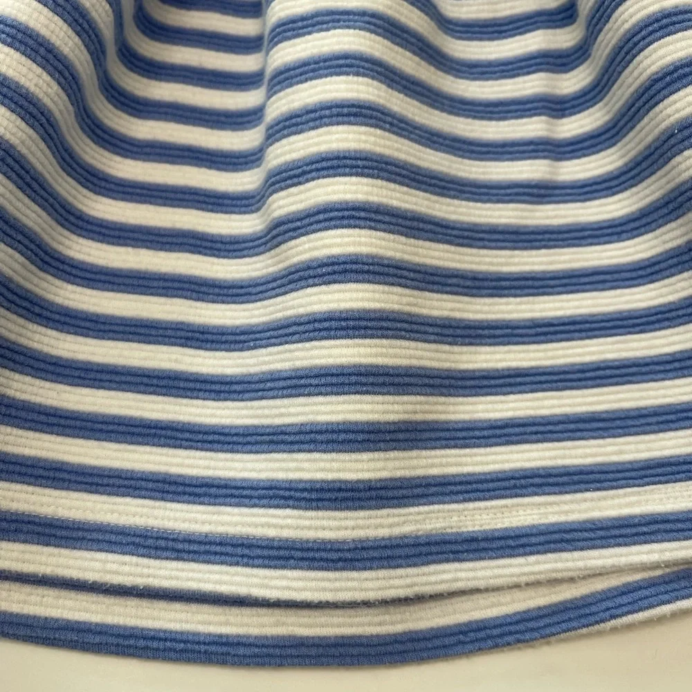 Gymboree Circle Skirt Pleated Ribbed Periwinkle & White Striped Girls Size 8